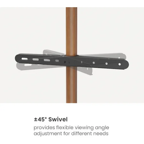 Brateck FS35-44F-02 Βάση Τηλεόρασης Δαπέδου έως 65" και 40kg Ασημί