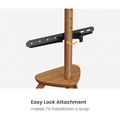 Brateck FS35-44F-02 Βάση Τηλεόρασης Δαπέδου έως 65" και 40kg Ασημί