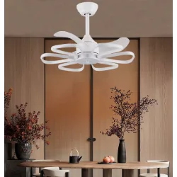 Powertech Ανεμιστήρας Οροφής 55cm με Φως και Τηλεχειριστήριο Λευκός