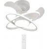 Powertech Ανεμιστήρας Οροφής 28cm με Φως και Τηλεχειριστήριο Λευκός