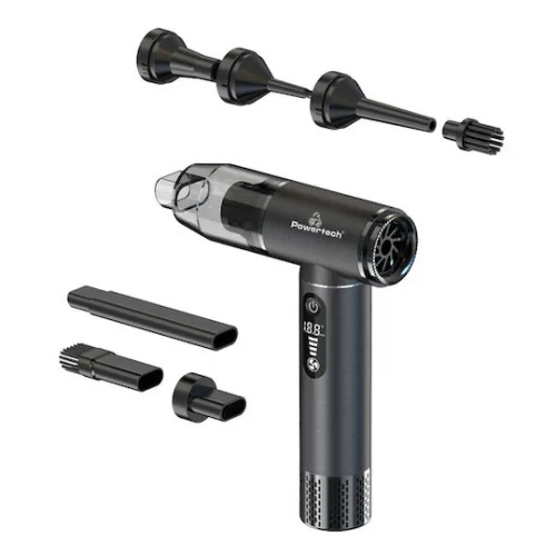 Powertech Powertech Σκουπάκι Αυτοκινήτου Στερεών με Ισχύ 75W & Καλώδιο Αναπτήρα 12V