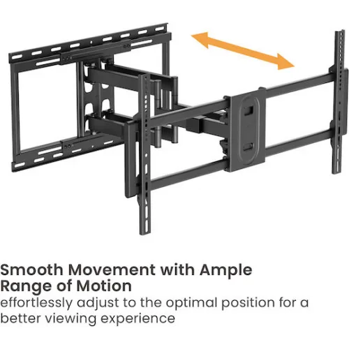 Brateck LPA80-486A Βάση Τηλεόρασης Τοίχου με Βραχίονα έως 100" και 80kg Ασημί
