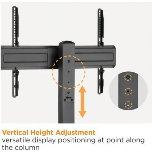 Powertech PT-1328 Επιτραπέζια Βάση Τηλεόρασης έως 70" και 40kg Ασημί