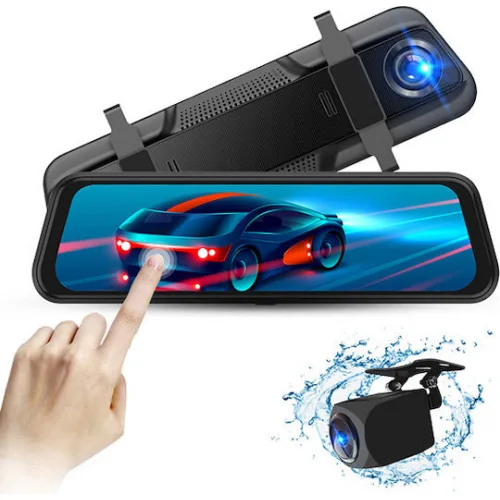 Powertech Σετ Καθρέπτης με Κάμερα DVR Αυτοκινήτου 1080P με Οθόνη 9.66" & Κάμερα Οπισθοπορείας