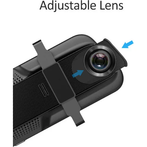 Powertech Σετ Καθρέπτης με Κάμερα DVR Αυτοκινήτου 1080P με Οθόνη 9.66" & Κάμερα Οπισθοπορείας