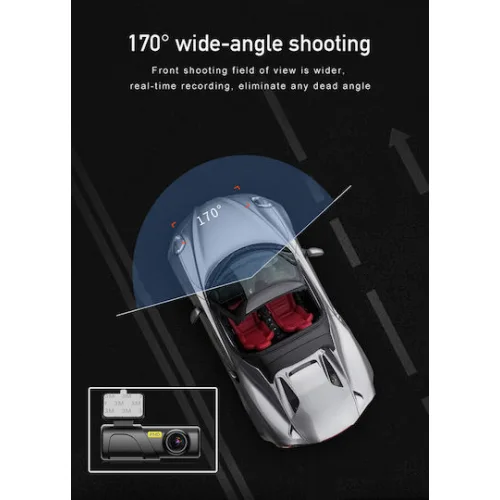 Powertech Κάμερα DVR Αυτοκινήτου 1080P WiFi για Παρμπρίζ