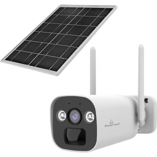 Powertech PT-1335 IP Κάμερα Παρακολούθησης 4G Full HD+ 4MP Αδιάβροχη Μπαταρίας με Αμφίδρομη Επικοινωνία και Φακό 2.8mm
