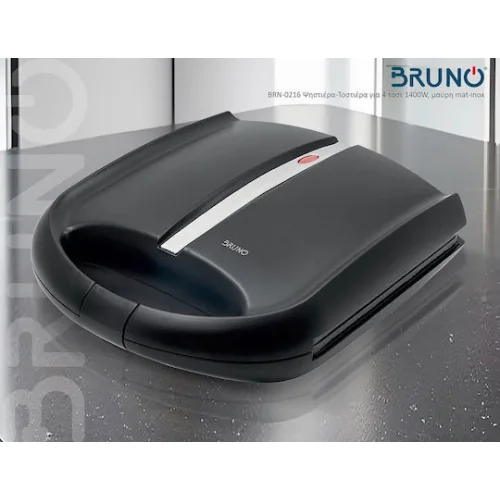 Bruno Τοστιέρα για 4 Τοστ 1400W Μαύρη