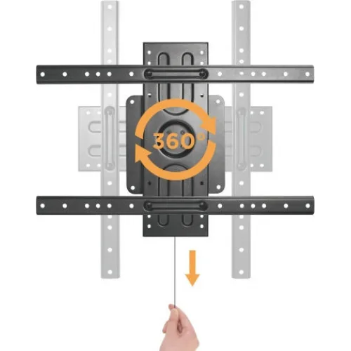 Brateck LP69-46F Βάση Τηλεόρασης Τοίχου έως 80" και 50kg Ασημί