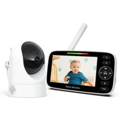 Powertech Ασύρματη Ενδοεπικοινωνία Μωρού με Κάμερα & Οθόνη 4.3" , Αμφίδρομη Επικοινωνία & Νανουρίσματα