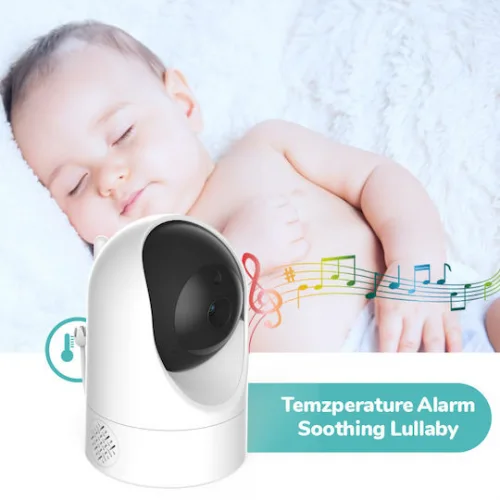 Powertech Ασύρματη Ενδοεπικοινωνία Μωρού με Κάμερα & Οθόνη 4.3" , Αμφίδρομη Επικοινωνία & Νανουρίσματα