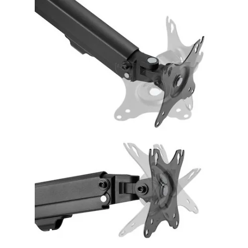 Powertech Βάση Γραφείου Οθόνης έως 27" με Βραχίονα (PT-1365)