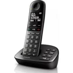 Philips XL495 Ασύρματο Τηλέφωνο με Ελληνικό Μενού Μαύρο
