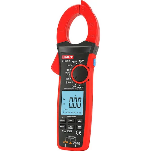 Uni-T Αμπεροτσιμπίδα Ψηφιακή 1000A AC UT206B True RMS με Ακροδέκτες AC/DC, NCV