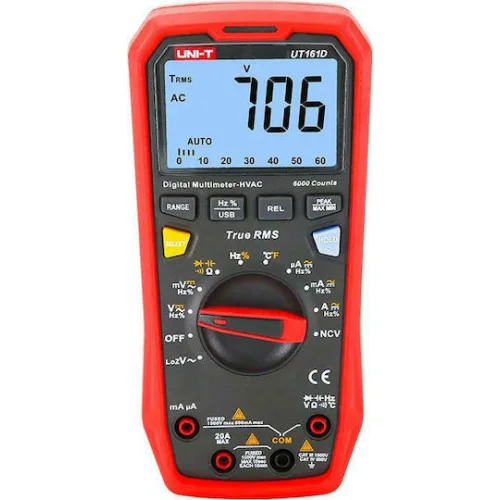 UNI-T ψηφιακό πολύμετρο UT161D, 1000V AC/DC, NCV, True RMS