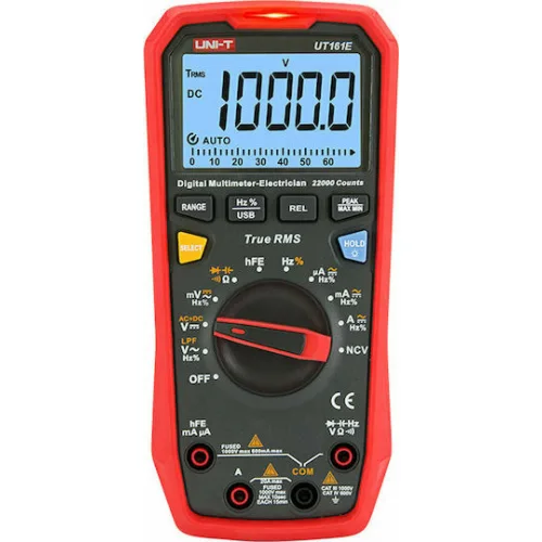Uni-T Ψηφιακό Πολύμετρο True RMS με Μέτρηση AC / DC UT161E