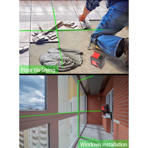 Uni-T Αυτορυθμιζόμενο Γραμμικό Αλφάδι Laser Πράσινης Δέσμης 1.5V με Εύρος Εργασίας 10m