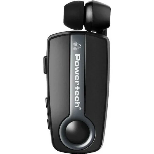 Powertech Klipp 2 In-ear Bluetooth Handsfree Ακουστικό Πέτου Γκρι