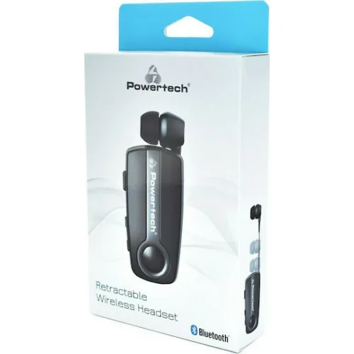 Powertech Klipp 2 In-ear Bluetooth Handsfree Ακουστικό Πέτου Γκρι