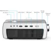 Powertech Projector LCD Full HD Λάμπας LED με Wi-Fi και Ενσωματωμένα Ηχεία