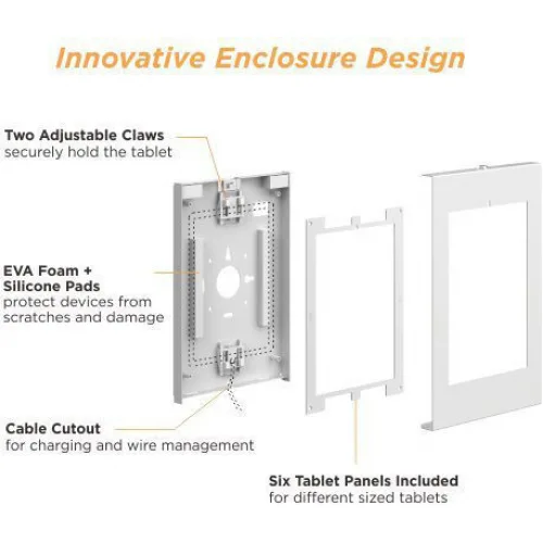 Brateck PAD34-02 Βάση Tablet Τοίχου έως 11" σε Λευκό χρώμα