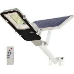 Powertech Επιτοίχιο Ηλιακό Φωτιστικό 80W 500lm Ψυχρό Λευκό 6500K με Αισθητήρα Κίνησης, Φωτοκύτταρο και Τηλεχειριστήριο IP65