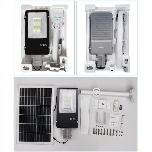 Powertech Στεγανός Ηλιακός Προβολέας LED 150W Ψυχρό Λευκό 6500K με Τηλεχειριστήριο IP65