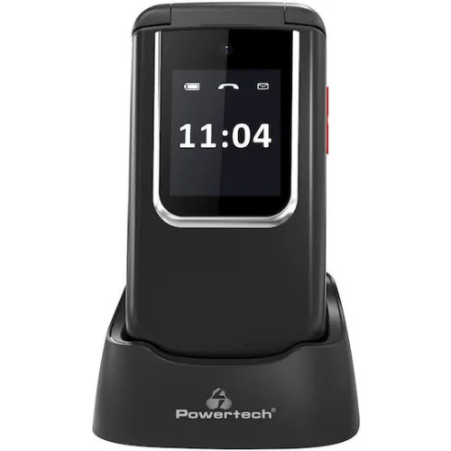 Powertech Sentry PTM-34 Dual SIM Κινητό με Μεγάλα Κουμπιά (Ελληνικό Μενού) Μαύρο