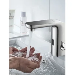 Bruno Αναμεικτική Μπαταρία Νιπτήρα Ασημί