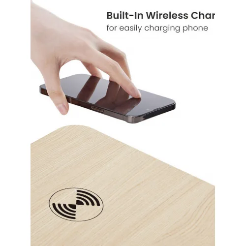 Ηλεκτρικό Γραφείο Ξύλινο Μαύρο με Μεταλλικά Πόδια & USB θύρες 118x60x72εκ.