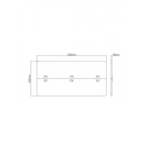 Brateck Τετράγωνη Επιφάνεια Γραφείου από Μοριοσανίδα Μπεζ 120x60cm TP12060R-2P
