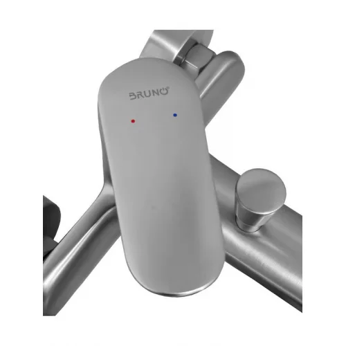 Bruno Αναμεικτική Μπαταρία Μπανιέρας Ασημί