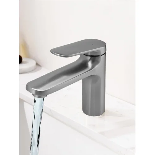 Bruno Αναμεικτική Μπαταρία Νιπτήρα Ασημί