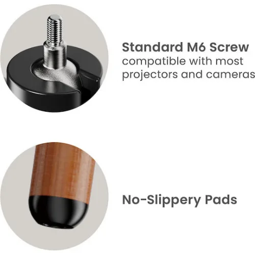 Brateck Βάση Projector Δαπέδου με Μέγιστο Φορτίο 10kg Μαύρη