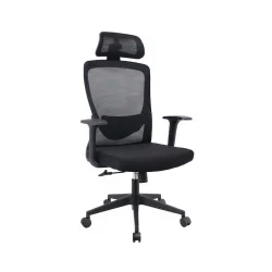 Καρέκλα Γραφείου με Ανάκλιση Μαύρη Powertech