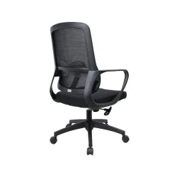 Καρέκλα Γραφείου με Ανάκλιση Μαύρη Powertech