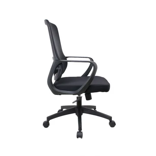 Καρέκλα Γραφείου με Ανάκλιση Μαύρη Powertech