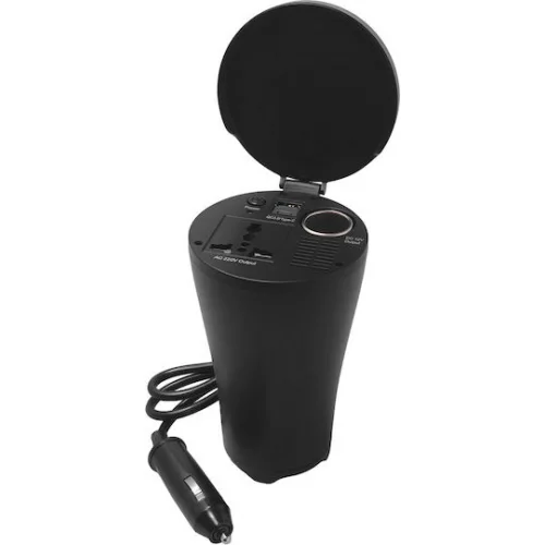 Powertech Inverter Αυτοκινήτου Τροποποιημένου Ημιτόνου 150W για Μετατροπή 12V DC σε 220V AC με 2xUSB