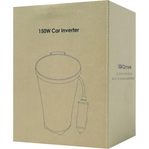 Powertech Inverter Αυτοκινήτου Τροποποιημένου Ημιτόνου 150W για Μετατροπή 12V DC σε 220V AC με 2xUSB