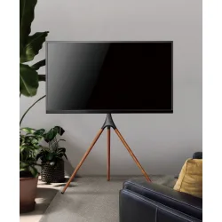 Powertech PT-1400 Βάση Τηλεόρασης Δαπέδου έως 65" και 32kg Ασημί