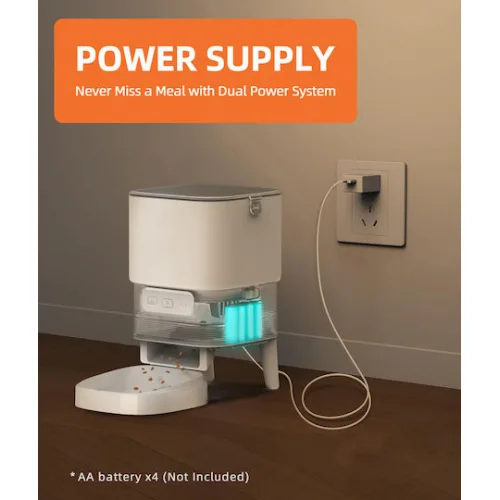 Bruno Αυτόματo Μπολ Σιλικόνης Φαγητού για Σκύλο & Γάτα με Βάση 4lt σε Λευκό Χρώμα