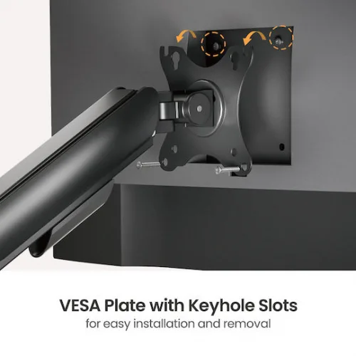 Powertech Βάση Γραφείου Οθόνης έως 32" με Βραχίονα (PT-1424)