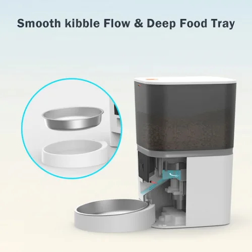 Bruno Αυτόματo Μπολ Σιλικόνης Φαγητού για Σκύλο & Γάτα με Βάση 6lt 28.7cm σε Λευκό Χρώμα