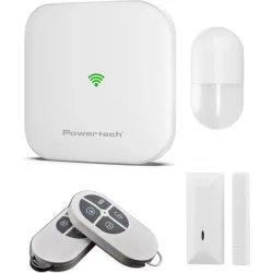Powertech Αυτόνομο Ασύρματο Σύστημα Συναγερμού με Ανιχνευτή Κίνησης , Αισθητήρα Πόρτας , Σειρήνα , 2 Τηλεχειριστήρια και Κέντρο