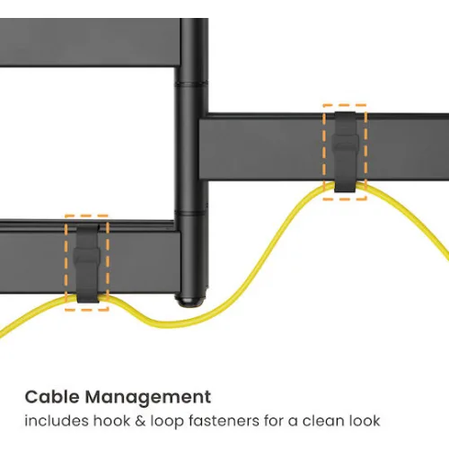 Powertech PT-1423 Βάση Τηλεόρασης Τοίχου έως 90" Ασημί