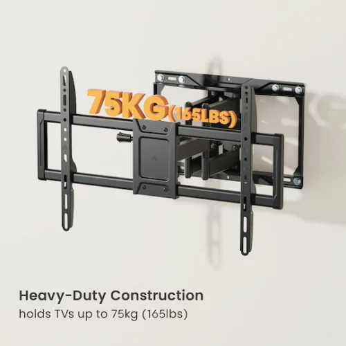 Powertech PT-1423 Βάση Τηλεόρασης Τοίχου έως 90" Ασημί