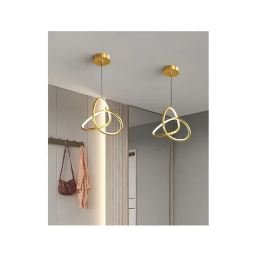 Powertech Κρεμαστό Φωτιστικό Χρυσό LED με Φυσικό Λευκό Φως 40x100εκ.