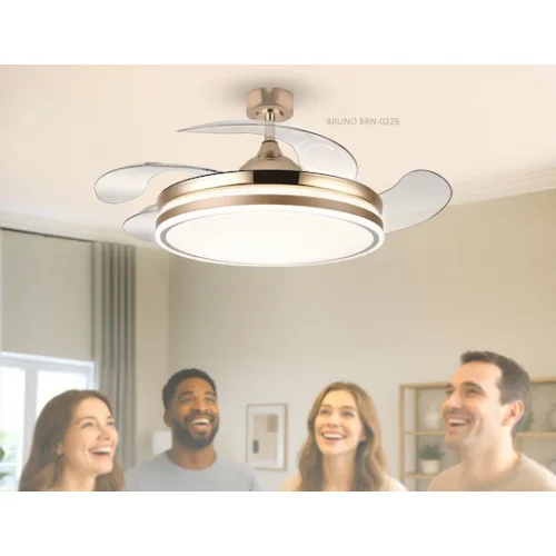 Bruno Ανεμιστήρας Οροφής 106.68cm με Φως και Τηλεχειριστήριο Χρυσός