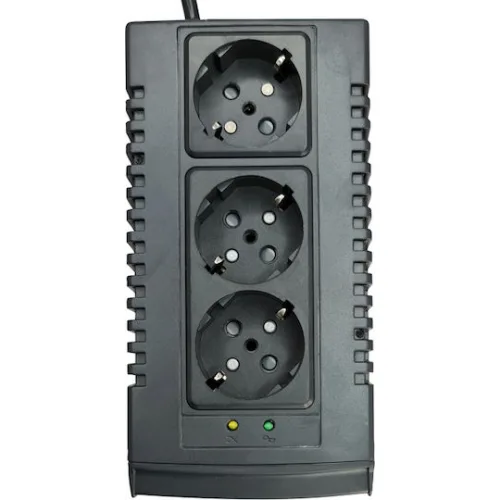 Powertech PT-AVR-1500 Compact Σταθεροποιητής Τάσης 1500VA με 3 Πρίζες Ρεύματος