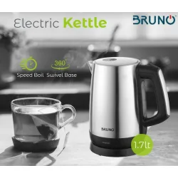 Bruno Βραστήρας 1.7lt 2200W Ασημί